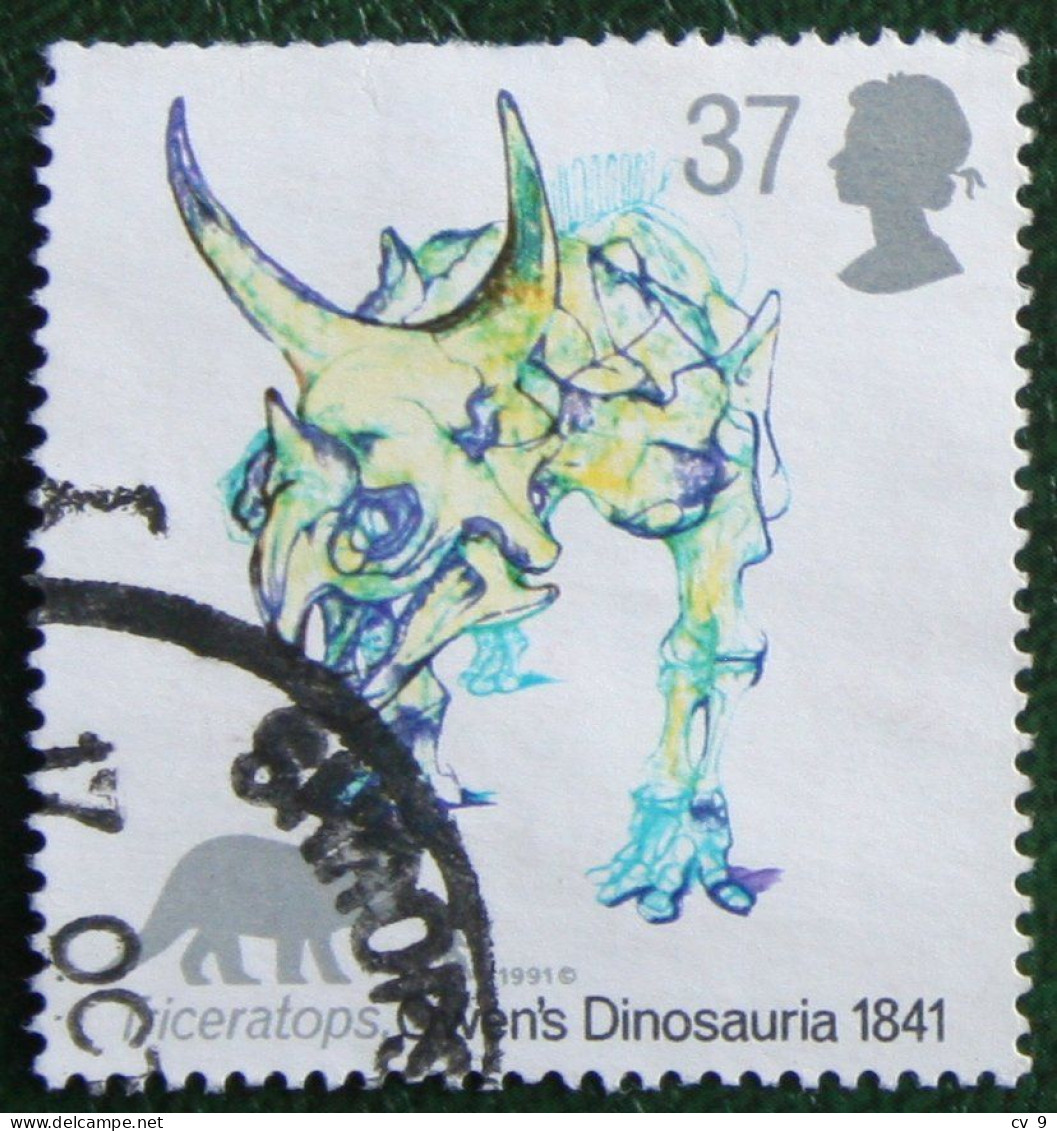 Owen's Dinosauria Dinosaurs Dinosaures Mi 1354 1991 Used Gebruikt Oblitere ENGLAND GRANDE-BRETAGNE GB GREAT BRITAIN - Usati