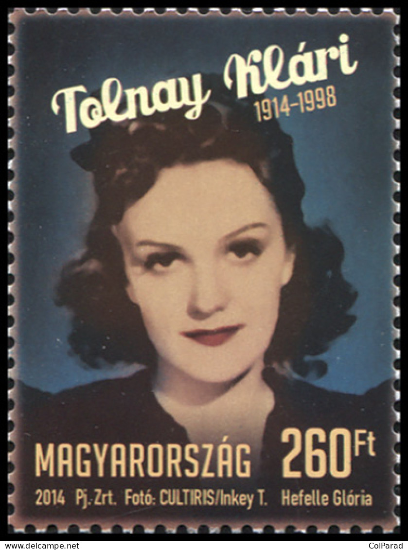 HUNGARY - 2014 - STAMP MNH ** - 100th Anniversary Of The Birth Of Klári Tolnay - Unused Stamps