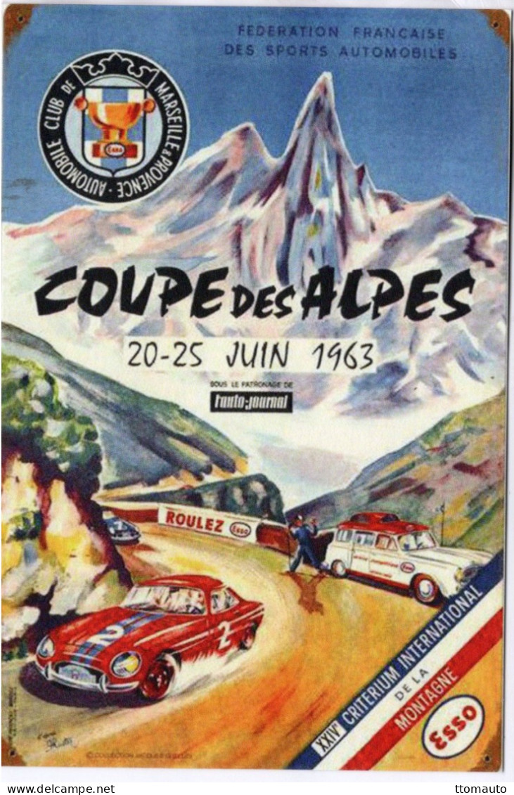 Coupe Des Alpes 1963 - XXIV Criterium International De La Montagne - Publicité D'epoque   - CPM - Rallyes