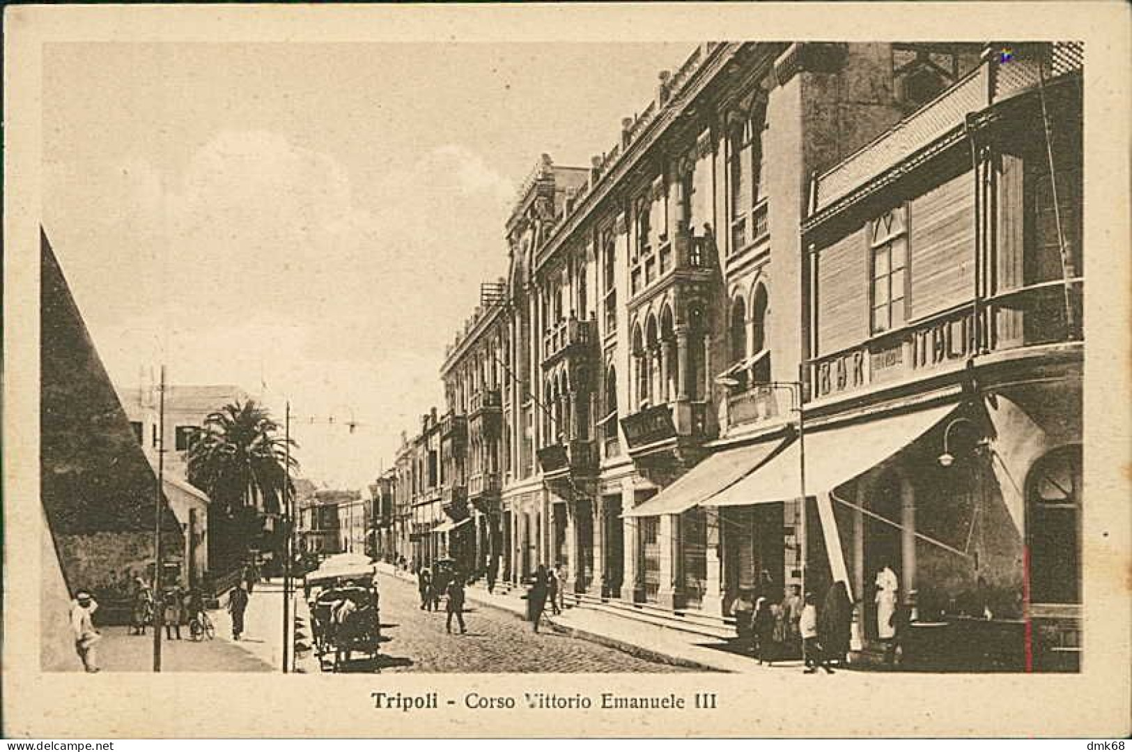 LIBIA / LIBYA - TRIPOLI - CORSO VITTORIO EMANUELE III - EDIZ. AULA E BRAGONI - 1920s (12468) - Libya