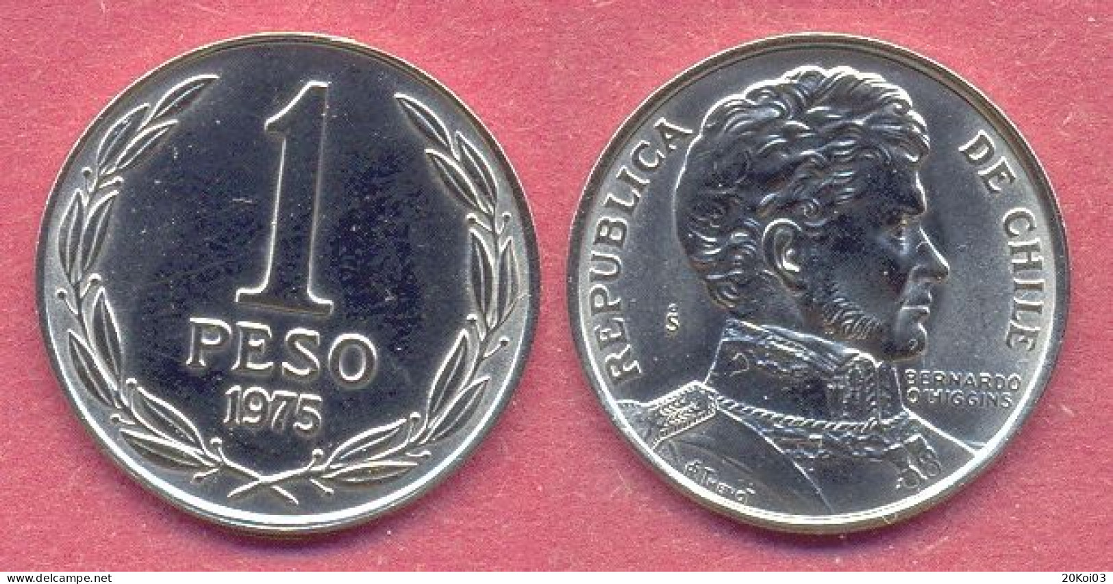 Chile 1 Peso 1975,  REPUBLICA DE CHILE - Chile