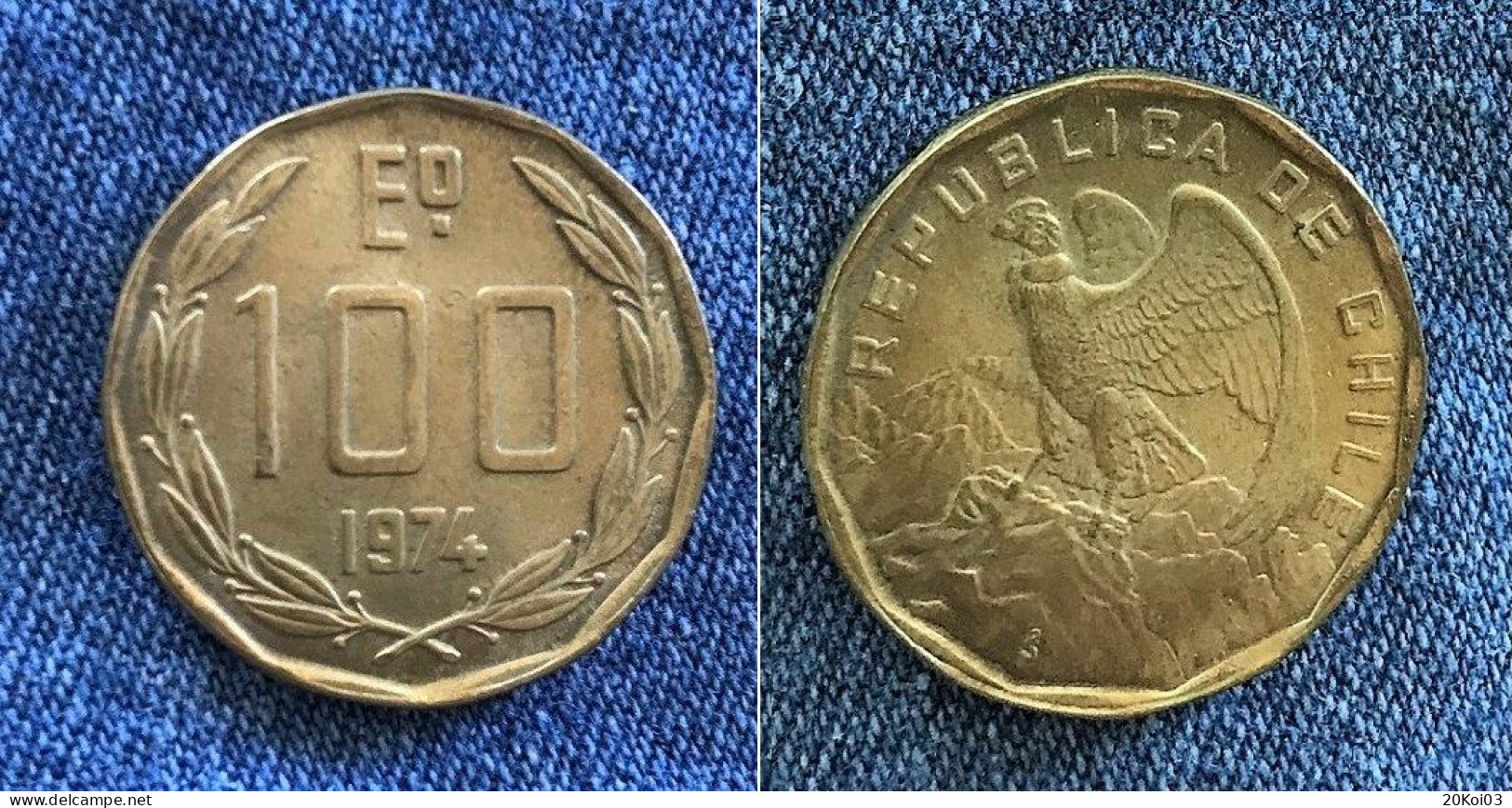 Chile 100 Peso 1974, REPUBLICA DE CHILE, TTB/SUP - Chili