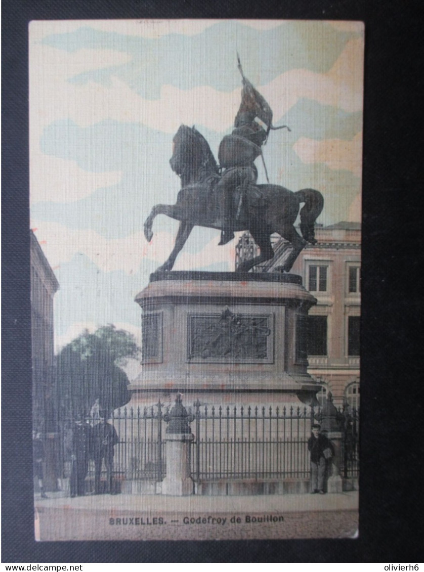 CP BELGIQUE (V2108) BRUXELLES BRUSSEL (2 Vues) Godefroy De Bouillon 1912 - Monuments