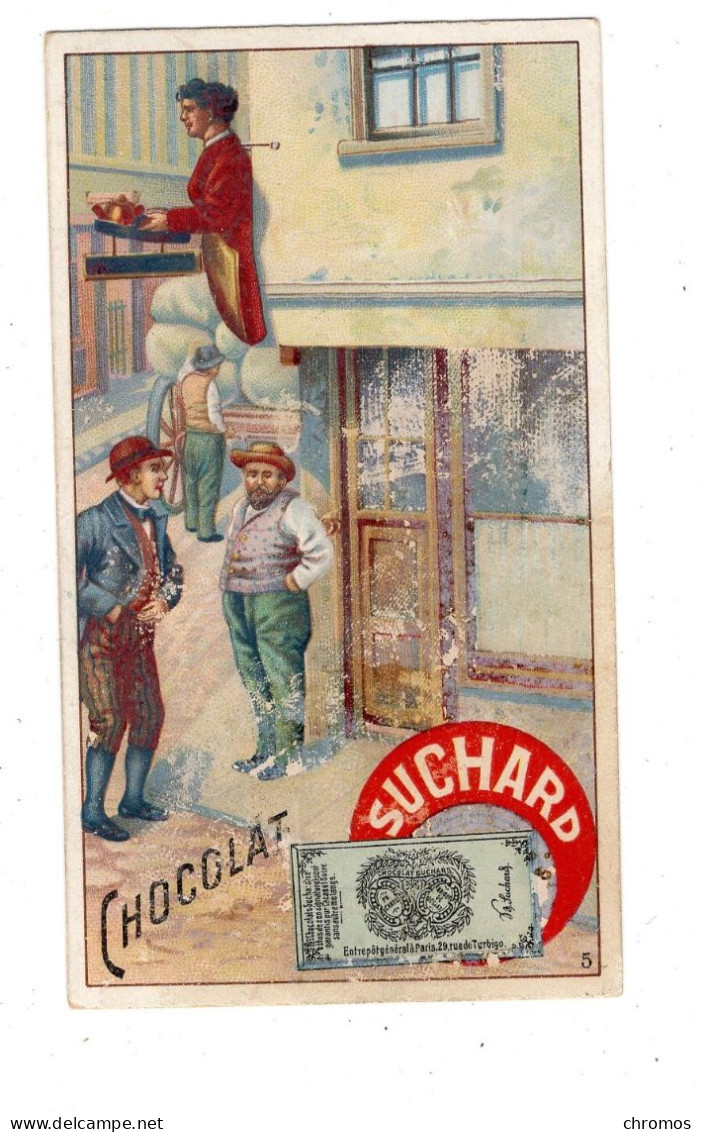 Rare Chromo Chocolat Suchard, 210 / 5, Publicitées Pour Des Magasin, Maison Du Café - Suchard