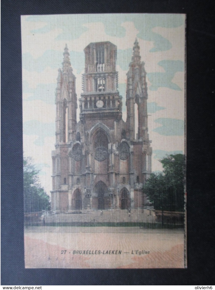 CP BELGIQUE (V2108) BRUXELLES BRUSSEL (2 Vues) LAEKEN L'église 1912 - Monuments