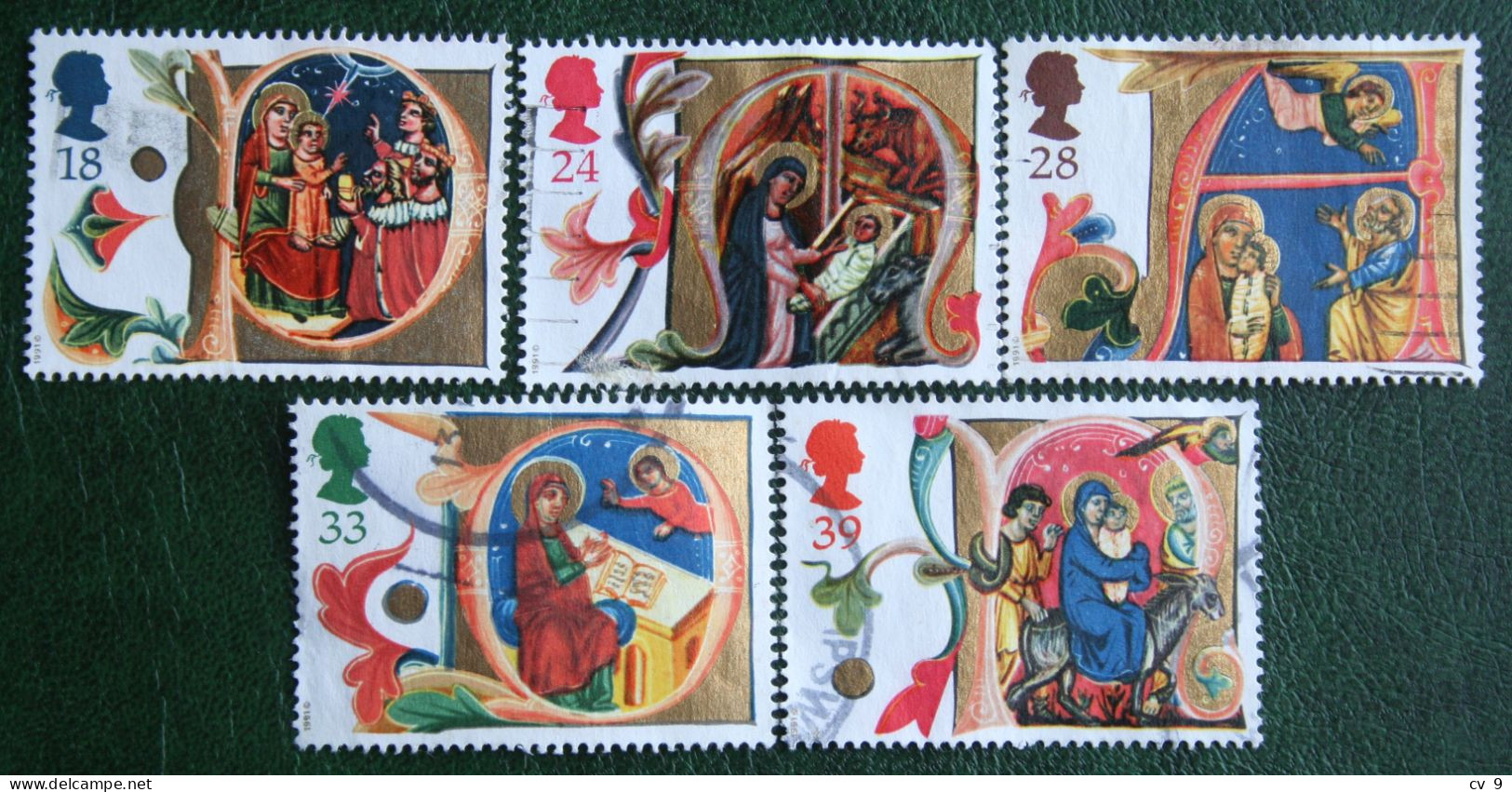 Natale Weihnachten Xmas Noel Kerst (Mi 1367-1371) 1991 Used Gebruikt Oblitere ENGLAND GRANDE-BRETAGNE GB GREAT BRITAIN - Usati