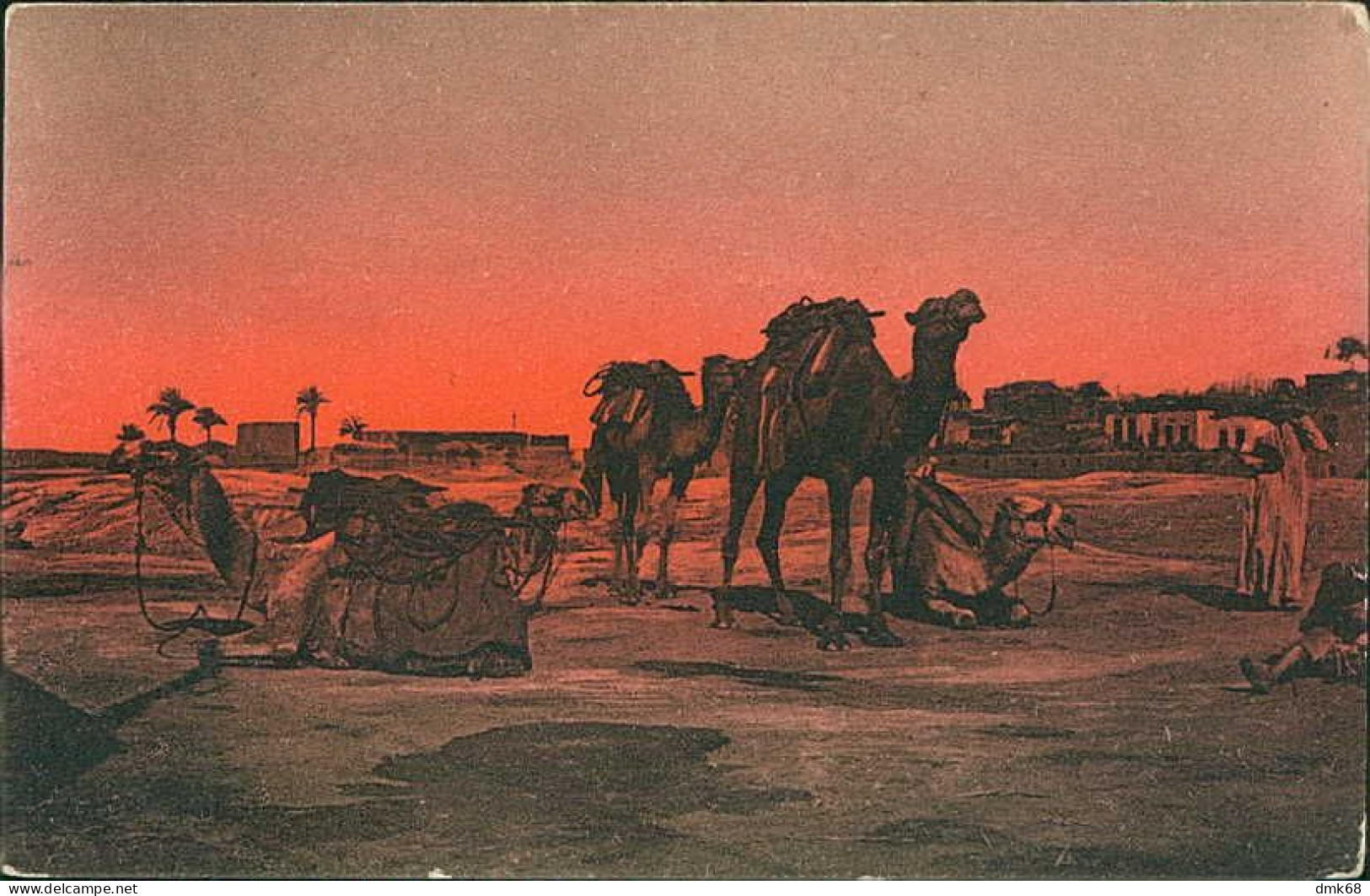 LIBYA / LIBIA - TRIPOLI - TRAMONTO IN AFRICA / SUNSET IN AFRICA - EDIZIONE BRUNNER - 1920s (12473) - Libyen