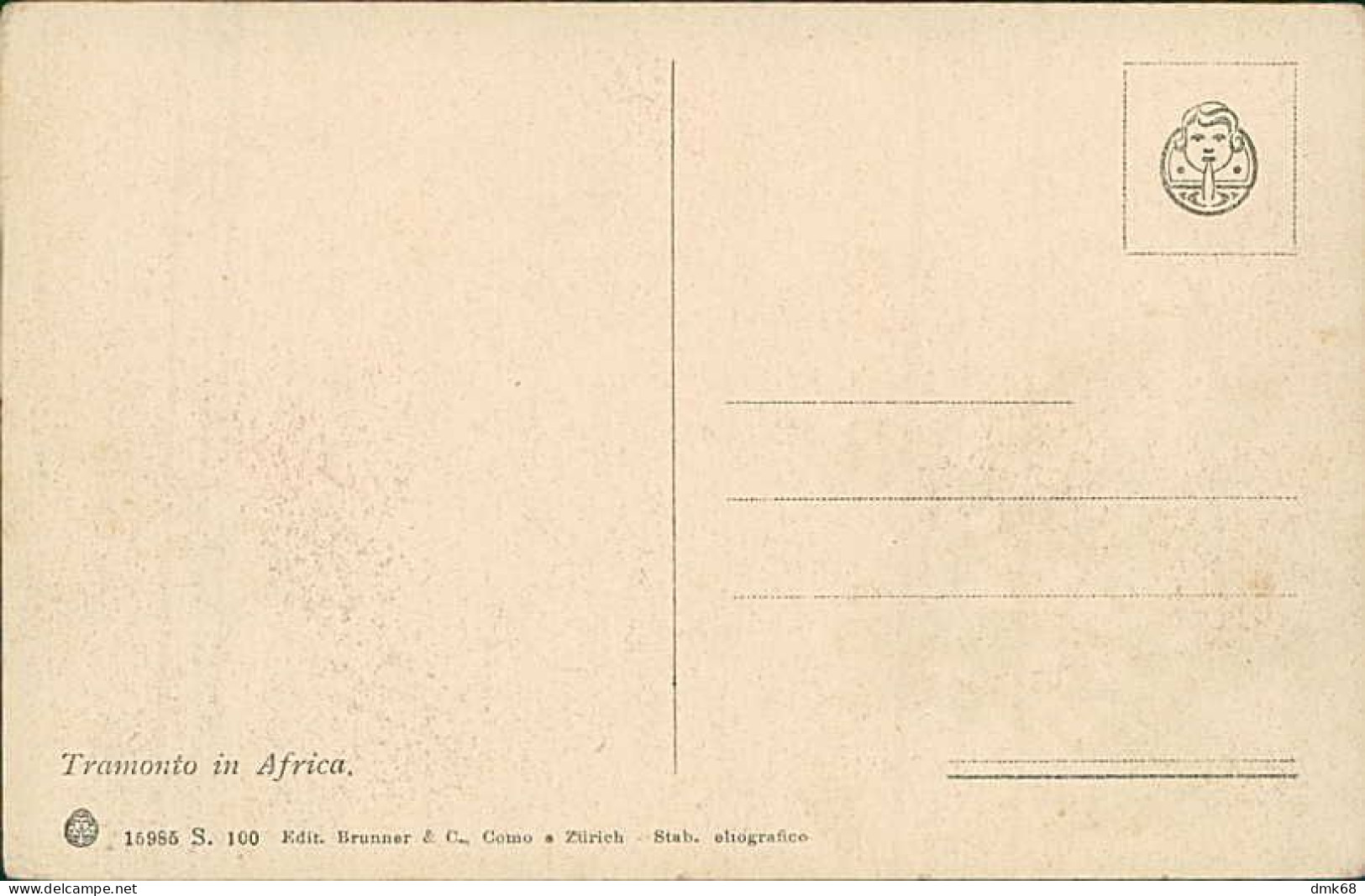 LIBYA / LIBIA - TRIPOLI - TRAMONTO IN AFRICA / SUNSET IN AFRICA - EDIZIONE BRUNNER - 1920s (12473) - Libyen