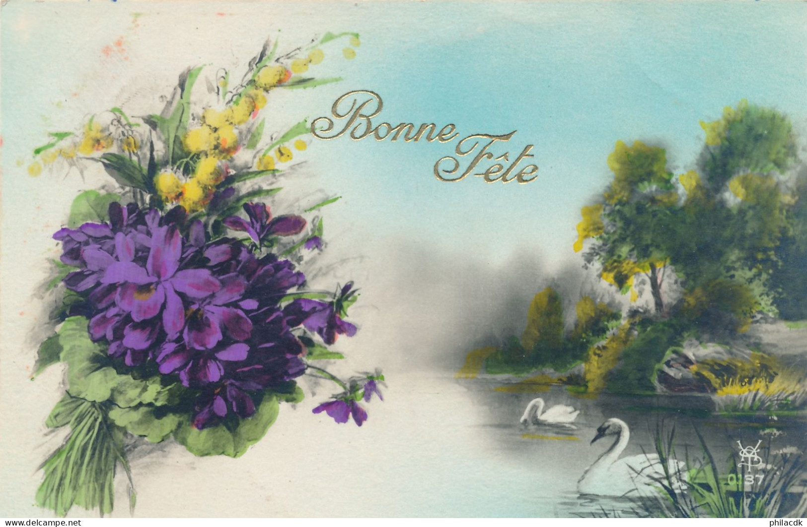 LOT DE 50 CARTES POSTALES FLEURS POUR ETUDE - VOIR SCANNS