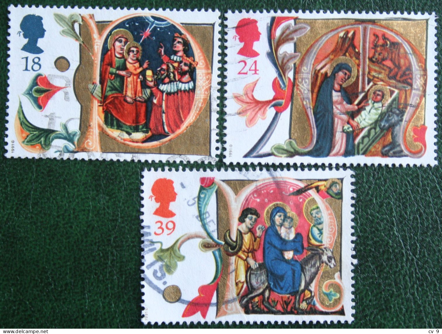 Natale Weihnachten Xmas Noel Mi 1367 1368 1371 1991 Used Gebruikt Oblitere ENGLAND GRANDE-BRETAGNE GB GREAT BRITAIN - Used Stamps