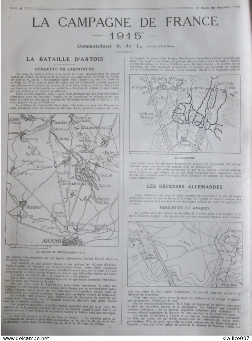 Guerre 14 18  CHAMP DE BATAILLE DE L ARTOIS  Conquete  Du Labyrinthe Les Defenses Allemandes CARENCY - Ohne Zuordnung