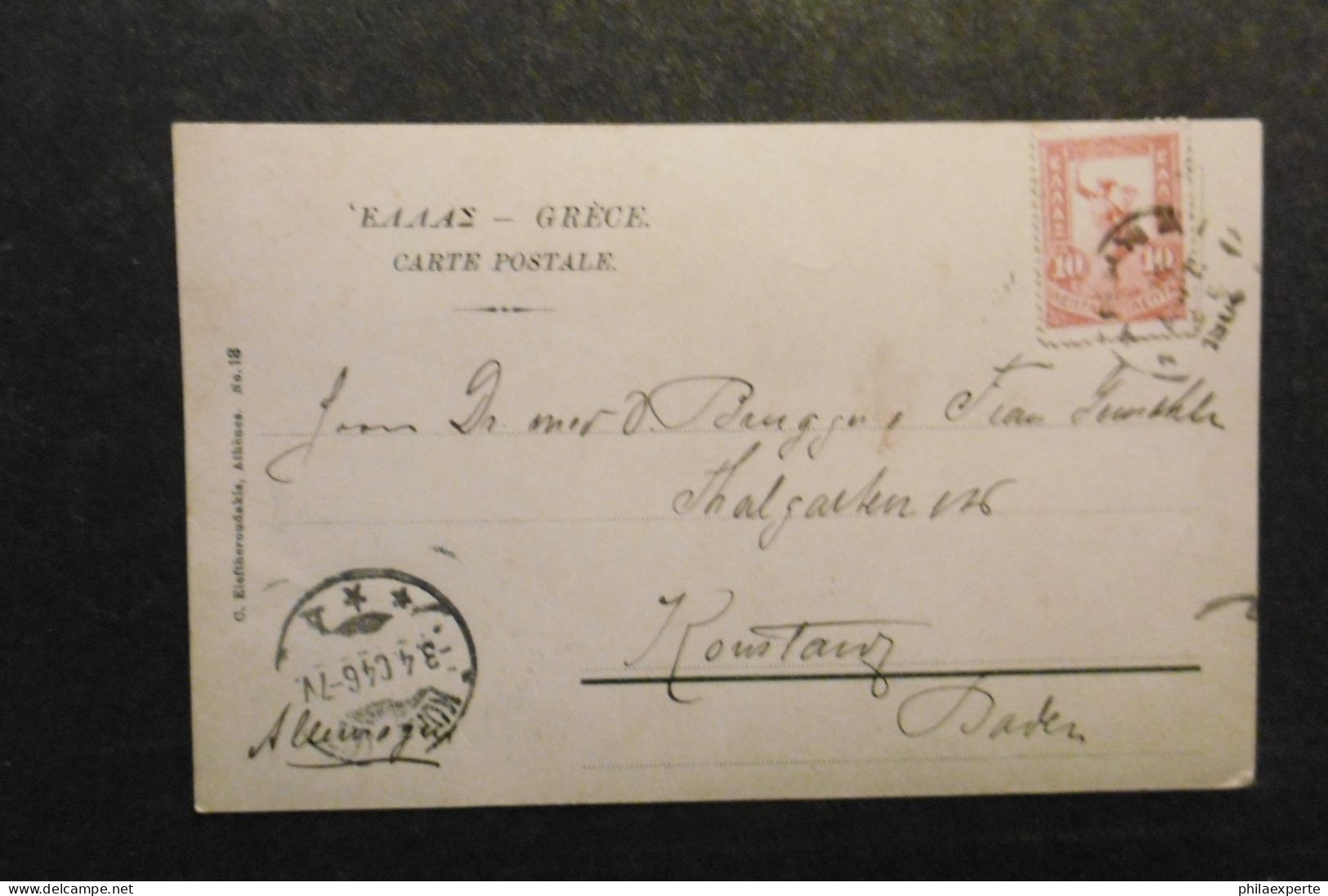 Griechenland Mi. 129 AK Athen 1904 Nach Konstanz/Baden - Storia Postale