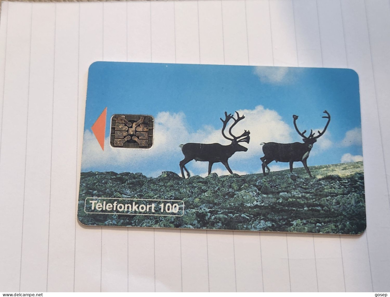 SWEDEN-(SE-TEL-100-0009)-Reindeer-Renar II-(28)(Telefonkort 100)(tirage-300.000)(C2C140806)-used Card+1card Prepiad Free - Zweden