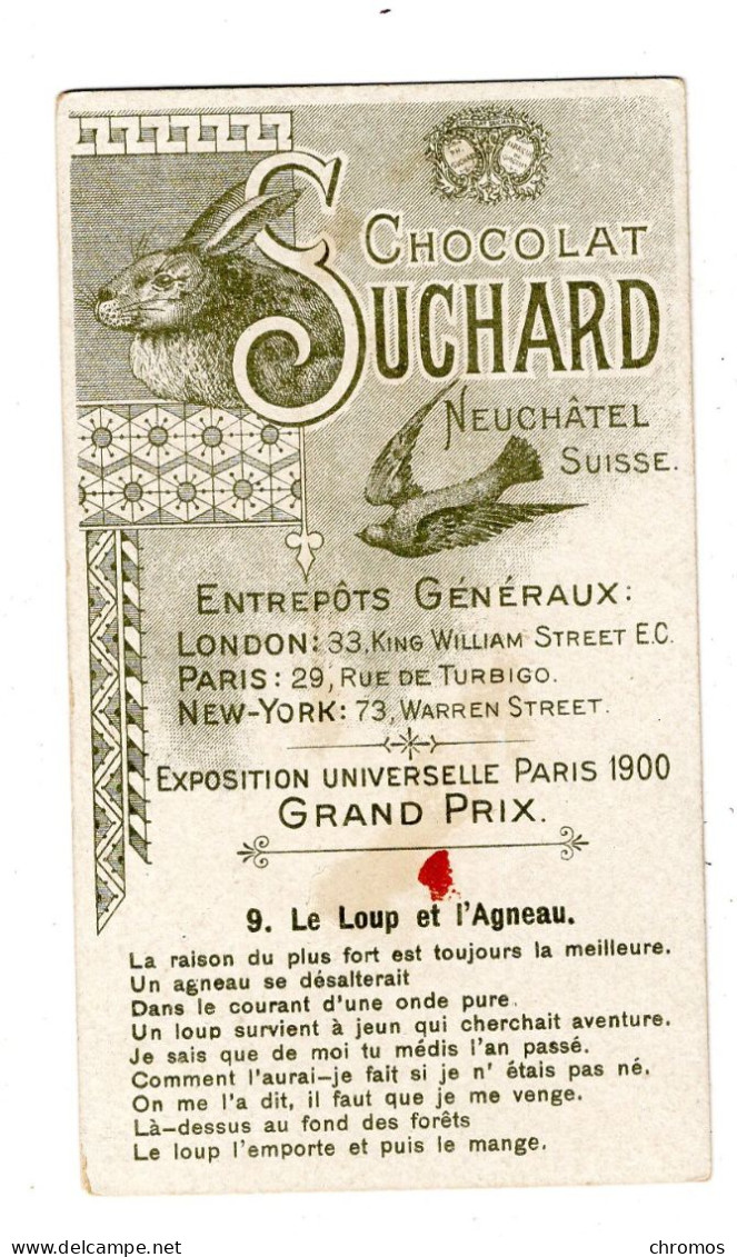 Chromo Chocolat Suchard, 116 / 9, Fables De La Fontaine, Le Loup Et L'agneau - Suchard