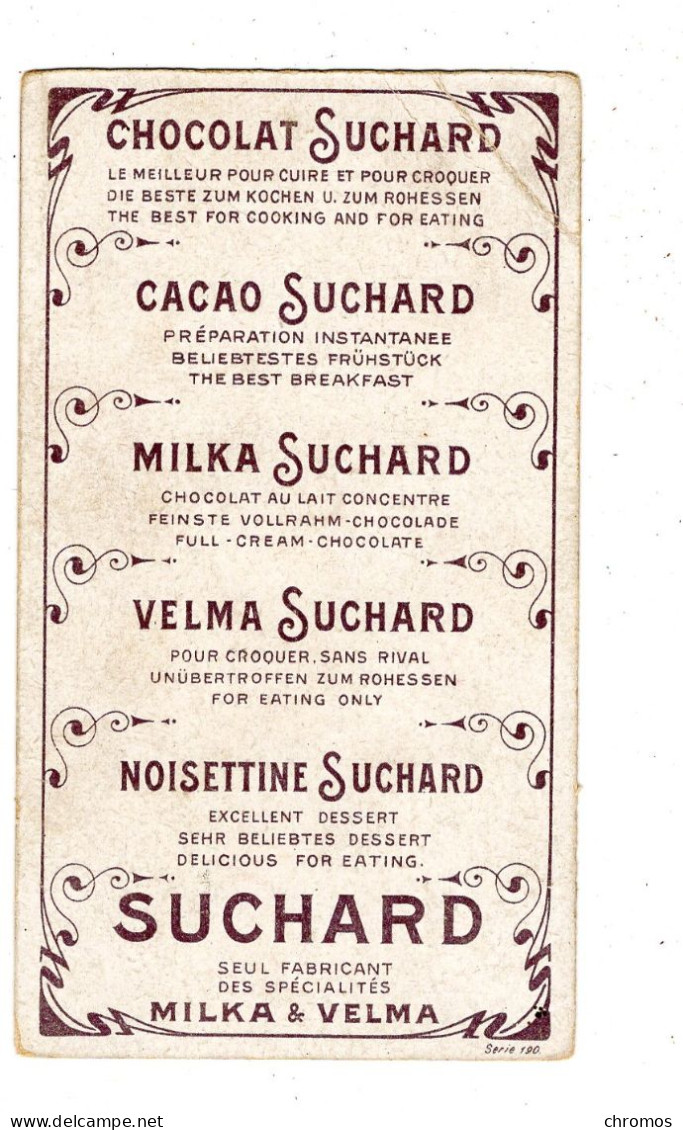 Rare Chromo Chocolat Suchard, 190 / 8, Poules Ou Canards Humanisées - Suchard