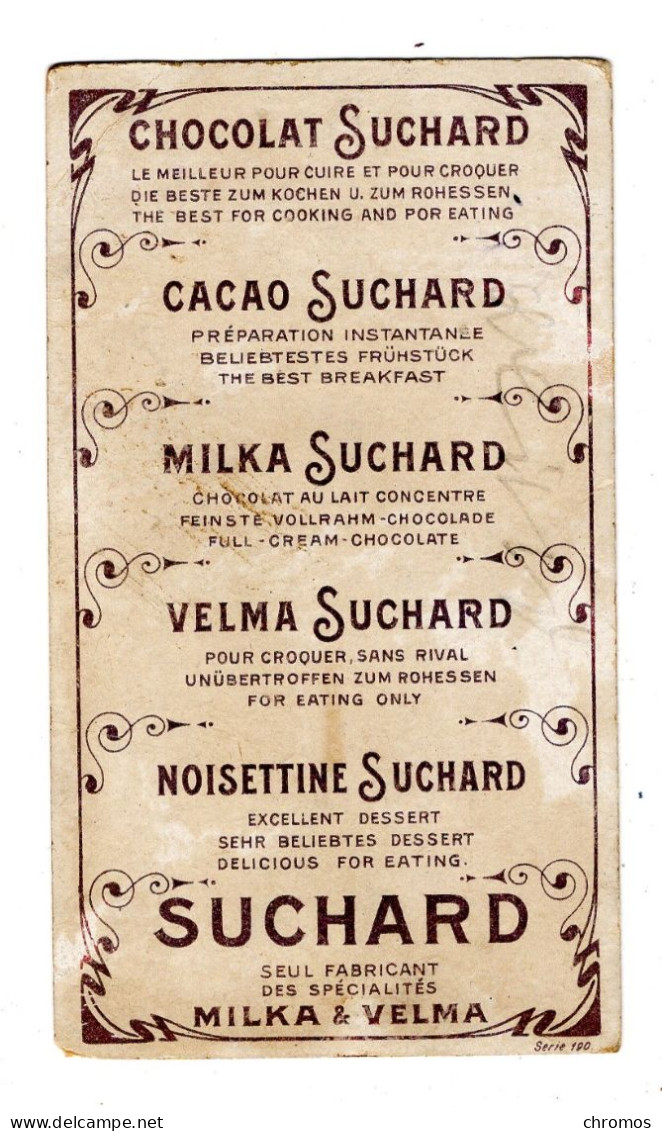 Rare Chromo Chocolat Suchard, 190 / 6, Poules Ou Canards Humanisées - Suchard