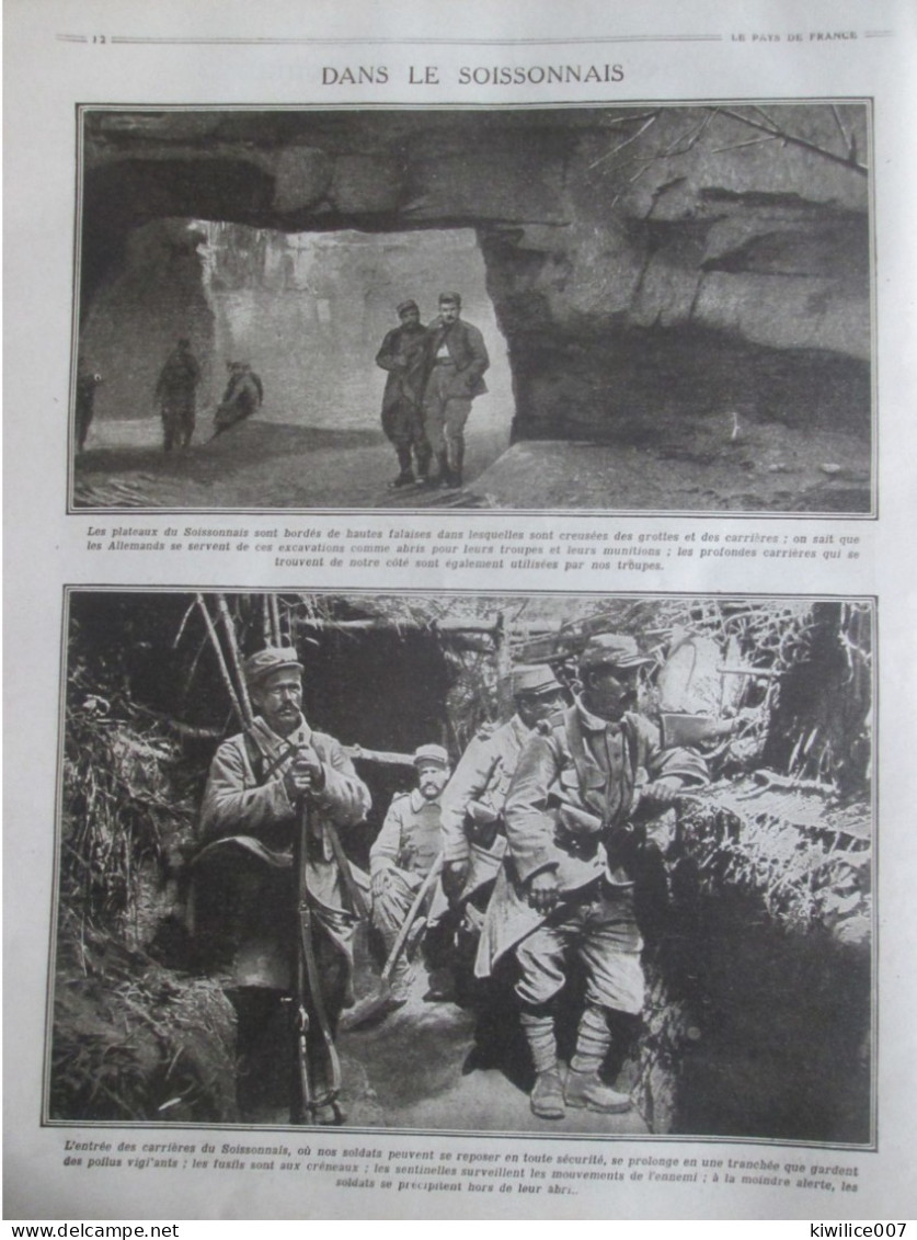 Guerre  14-18  Carrieres Région De Soissons    Grottes Carrieres  Abris  Soldats - Ohne Zuordnung