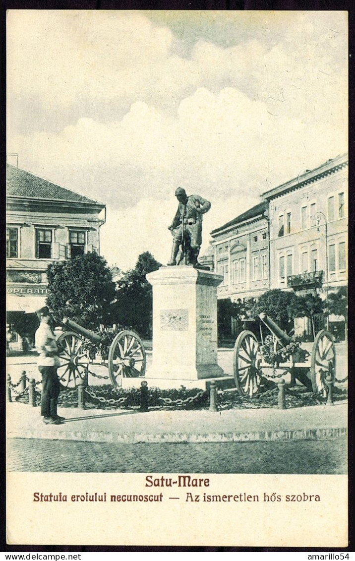 RAR Rumänien Romania AK Satu Mare - Szatmar-Nemeti - Statuia Eroului Necunoscut 1926 - Rumänien