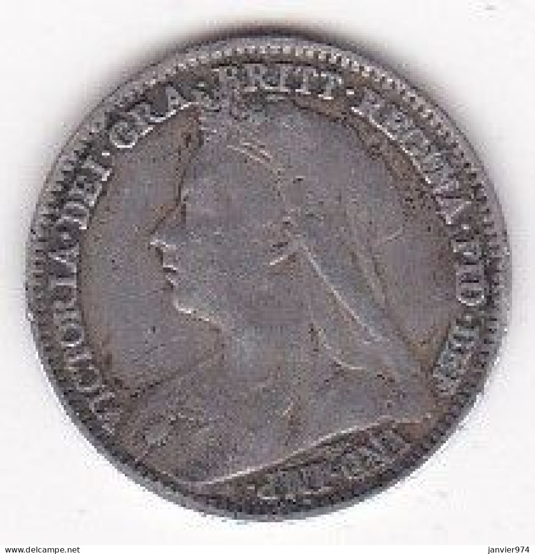 Grande Bretagne 3 Pence 1896 Victoria, En Argent, KM# 777 - F. 3 Pence