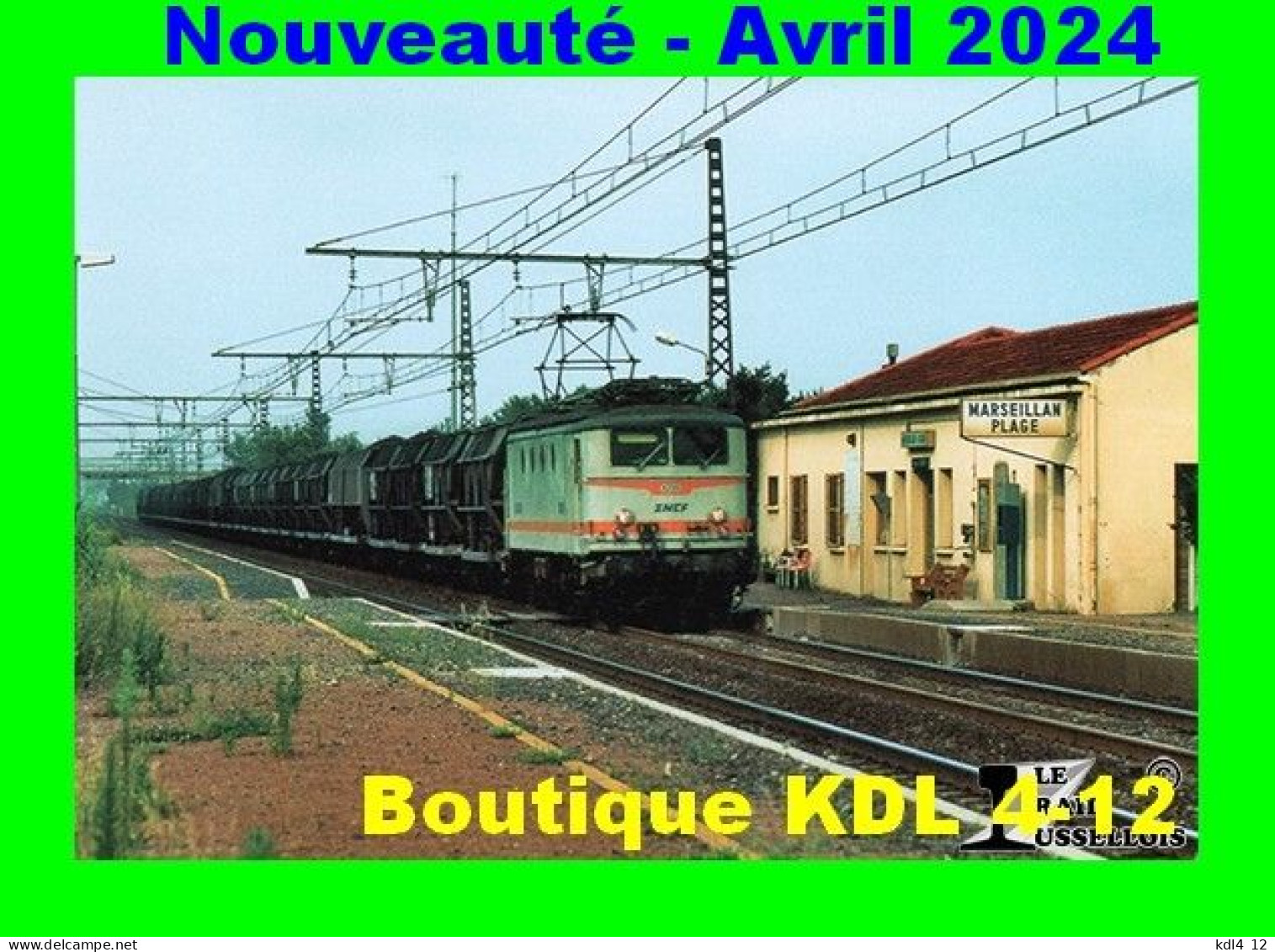 RU 2165 - Train, Loco BB 8283 En Gare - MARSEILLAN-PLAGE - Hérault- SNCF - Stations With Trains