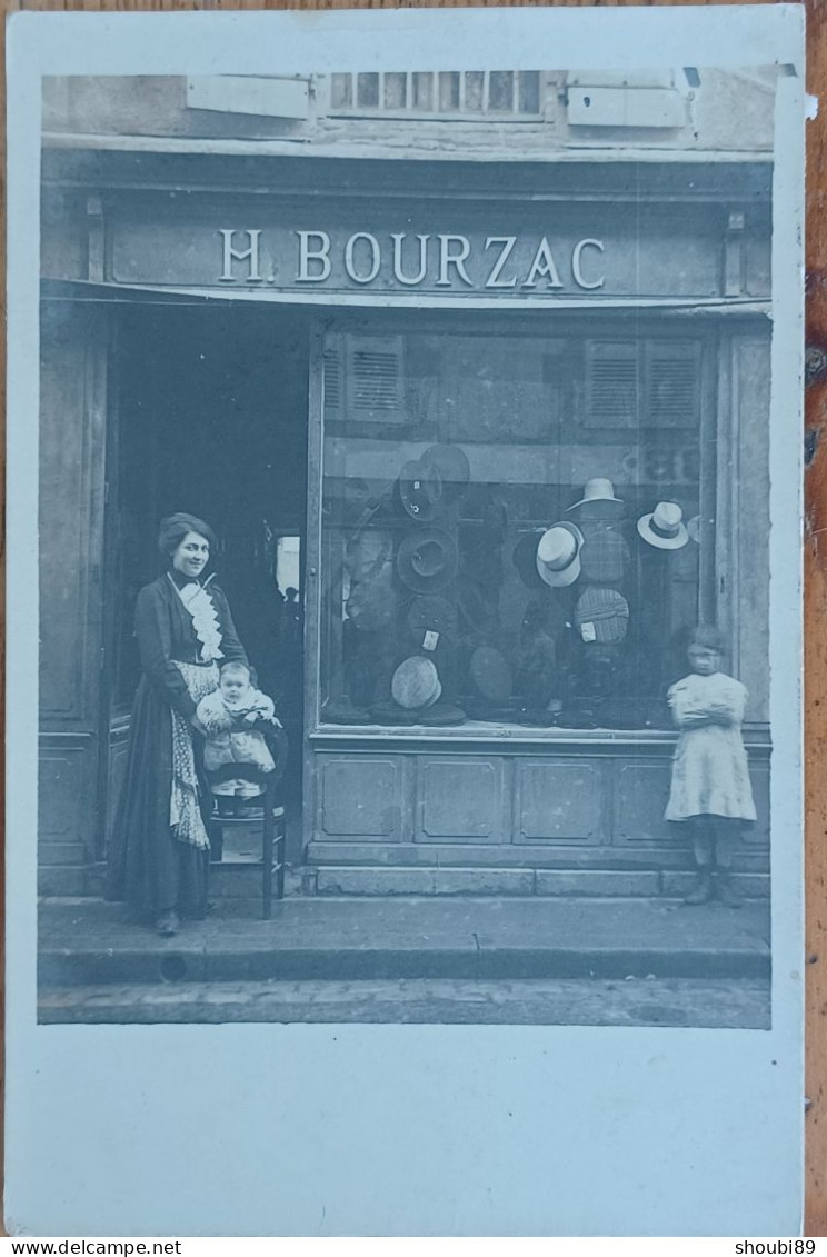 CHAPELIER BOURZAC CARTE PHOTO MAGASIN DEVANTURE - Fotos