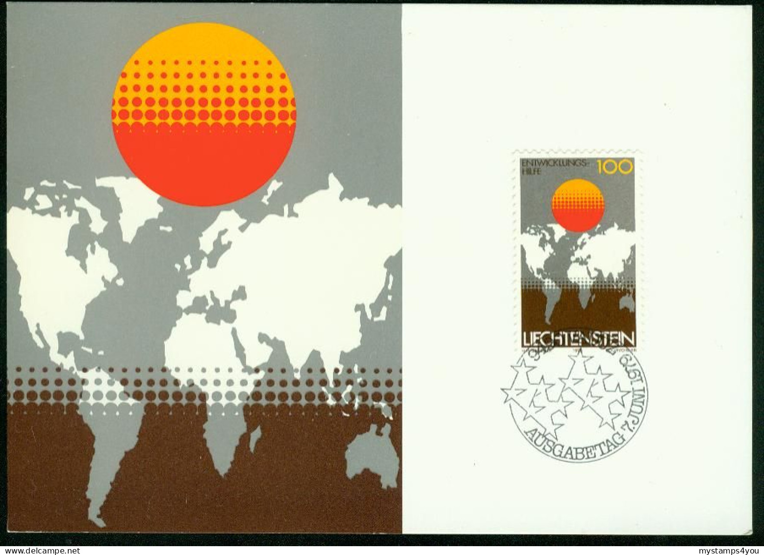 Mk Liechtenstein Maximum Card 1979 MiNr 730 | Development Aid #max-0004 - Maximum Cards