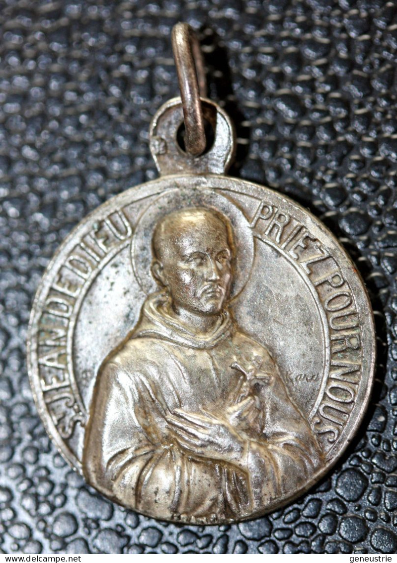 Pendentif Médaille Religieuse Début XXe "Saint Jean-de-Dieu" Religious Medal - Religion &  Esoterik