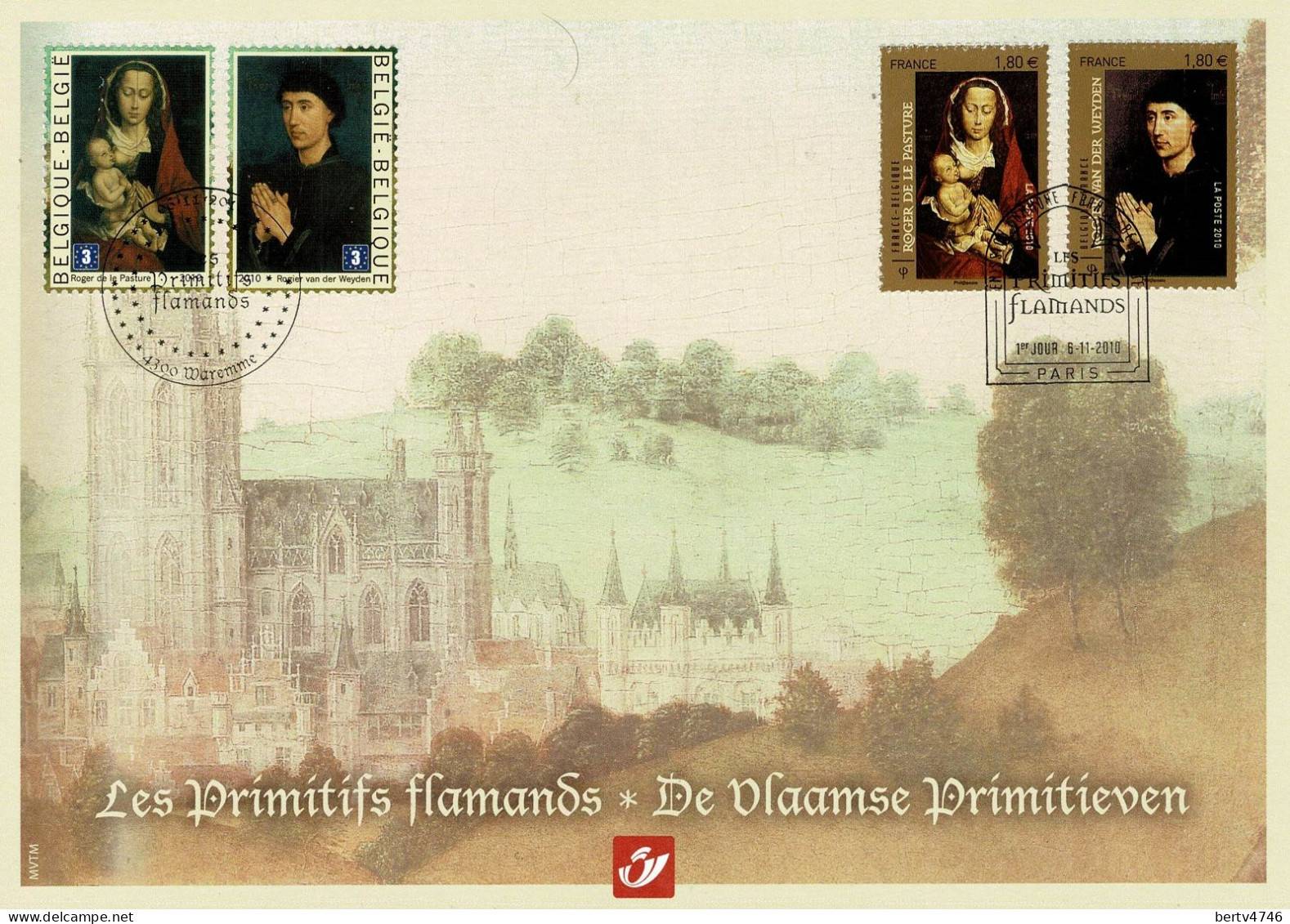 Belg. 2010 - 4085HK België/Frankrijk - Belgique/France  - Les Primitifs Flamands / Vlaamse Primitieven - Souvenir Cards - Joint Issues [HK]