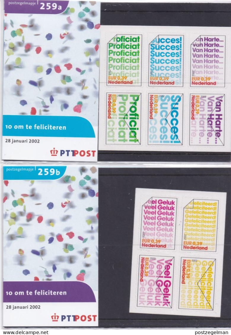 NEDERLAND, 2002, MNH Zegels In Mapje, Gedenkzegels , NVPH Nrs. 2051-2060, Scannr. M259a+b - Unused Stamps