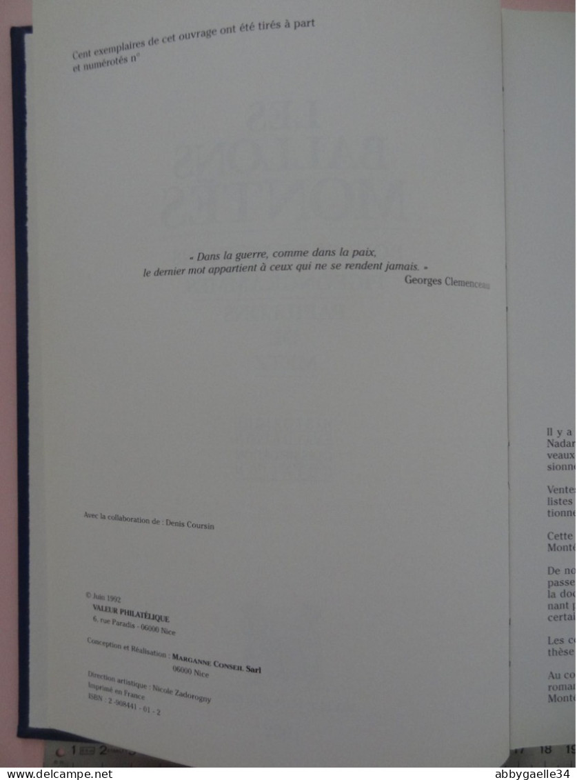 LES BALLONS MONTES Boules De Moulins Pigeongrammes Papillons De Metz De Gérard Lhéritier Historique Cotation De 1992 - Sonstige & Ohne Zuordnung