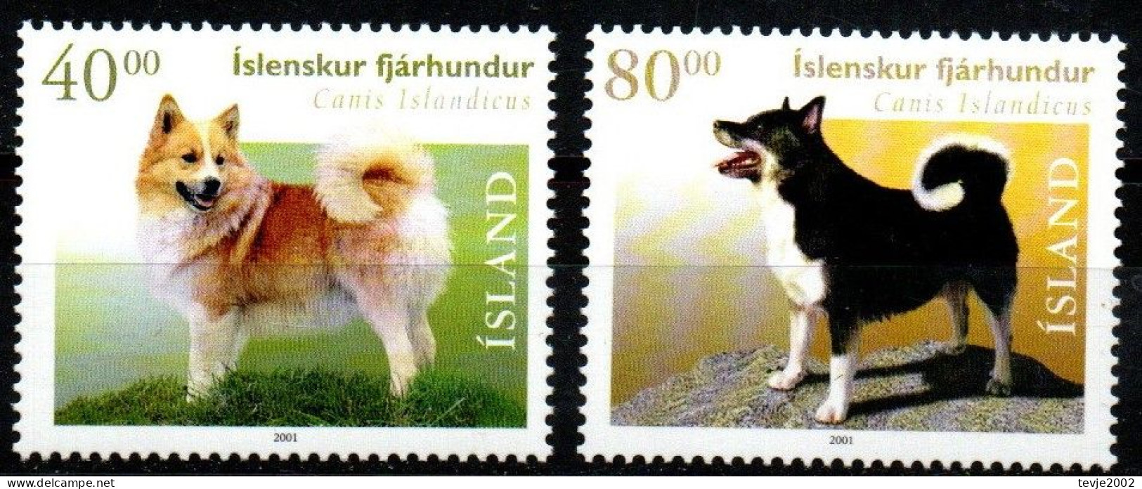 Island 2001 - Mi.Nr. 977 - 978 - Postfrisch MNH - Tiere Animals Hunde Dogs - Honden