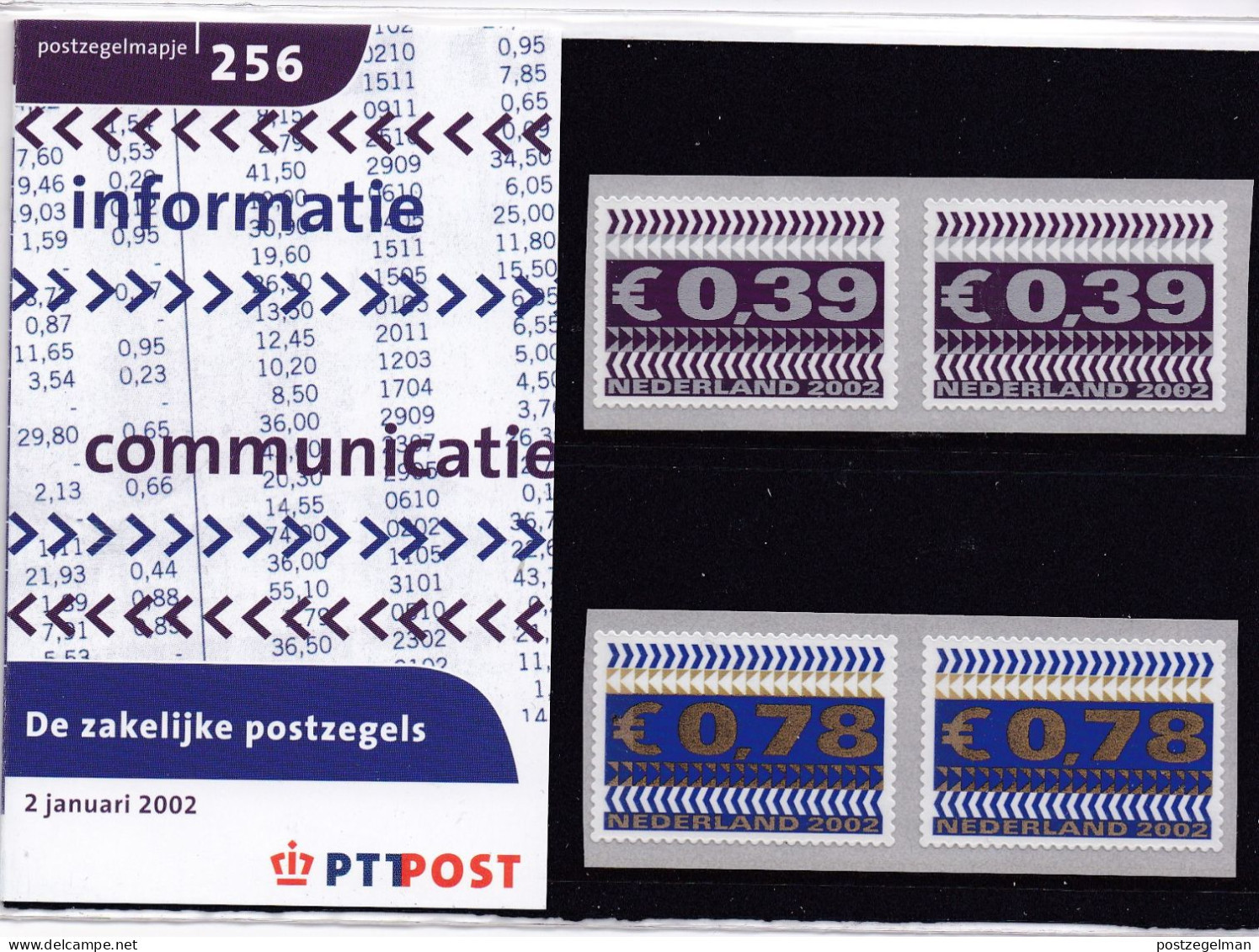 NEDERLAND, 2002, MNH Zegels In Mapje, Zaken Post , NVPH Nrs. 2044-2045, Scannr. M256 - Ungebraucht