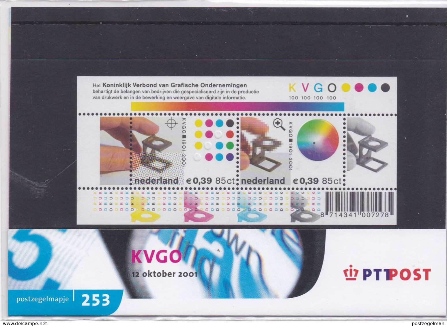 NEDERLAND, 2001, MNH Zegels In Mapje, KVGO , NVPH Nrs. 2011, Scannr. M253 - Ungebraucht