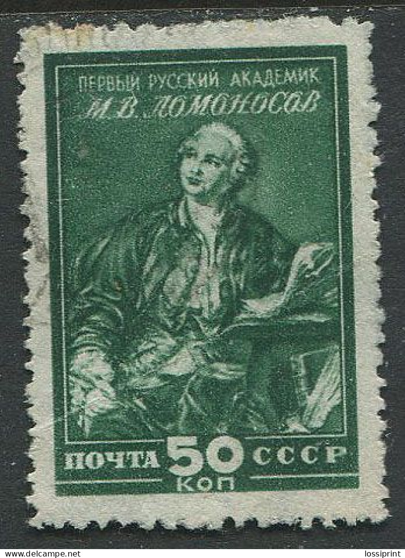 Soviet Union:Russia:USSR:Used Stamp M.Lomonosov, 1949 - Gebraucht