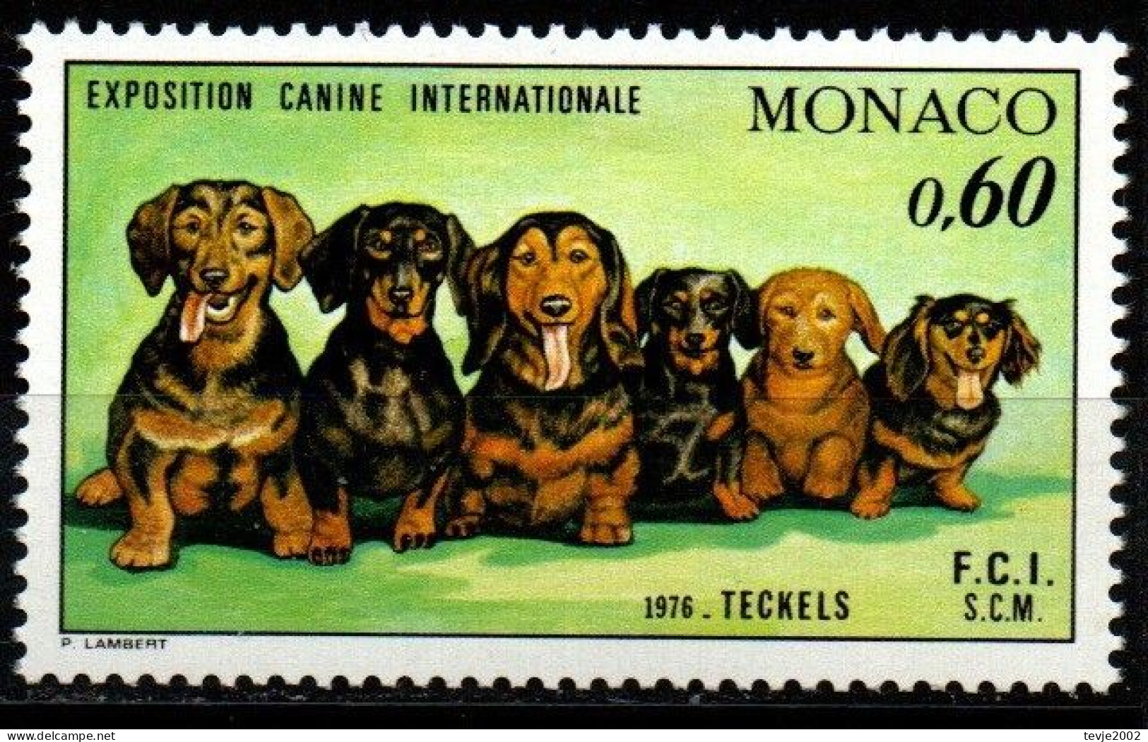 Monaco 1976 - Mi.Nr. 1219 - Postfrisch MNH - Tiere Animals Hunde Dogs - Honden
