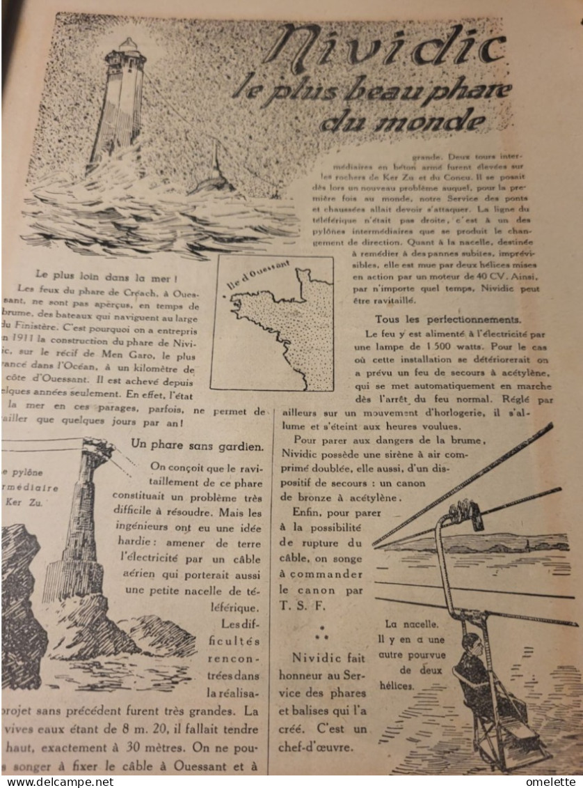 PELERIN 35/PHARE NIVIDIC /SAINT PARDOUX INONDATION/LEBRUN MAVAL LA ROCQUE BLUM CACHIN HERRIOT /ESPOIR 1936 - 1900 - 1949