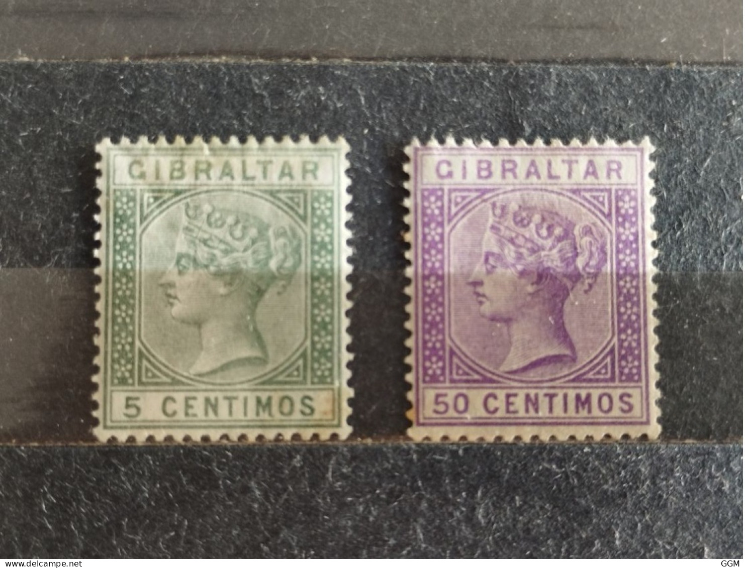 Gibraltar 1889 - 96 5 Y 50 Céntimos. Nuevos * MH - Gibraltar