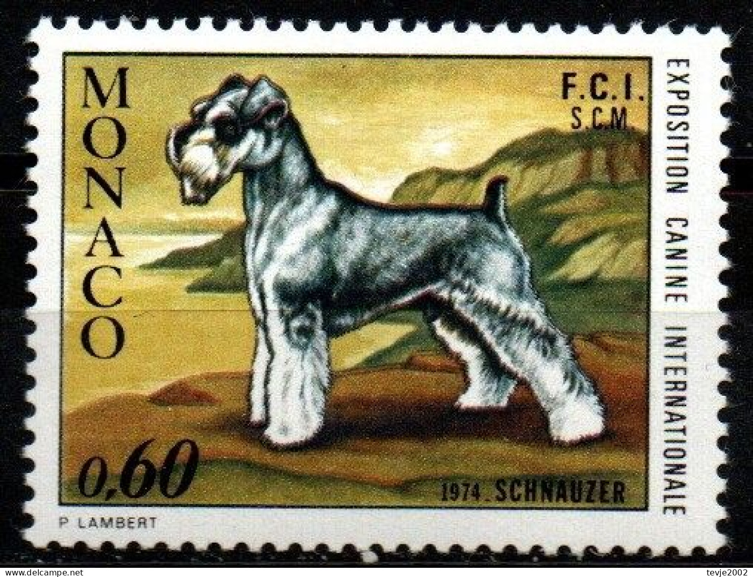 Monaco 1974 - Mi.Nr. 1120 - Postfrisch MNH - Tiere Animals Hunde Dogs - Honden