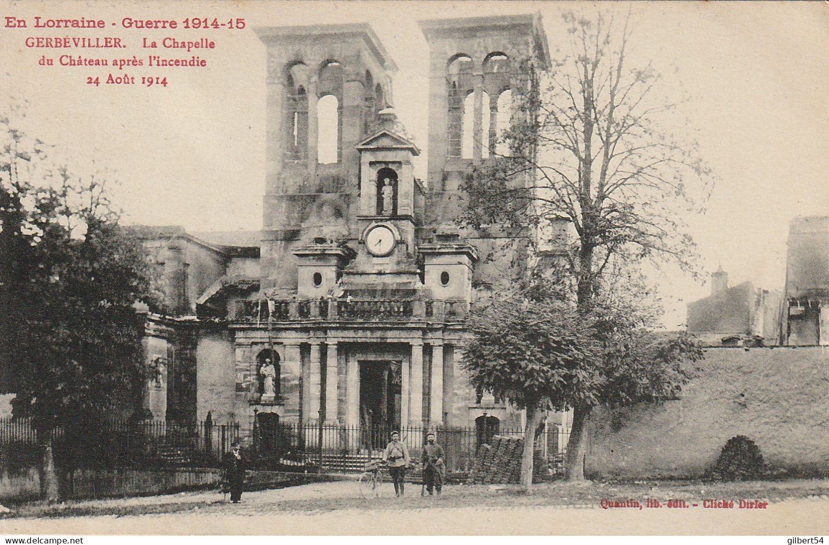 GERBEVILLER -54- La Chapelle Du Chateau Après L'incendie D'Août 1914. - Gerbeviller