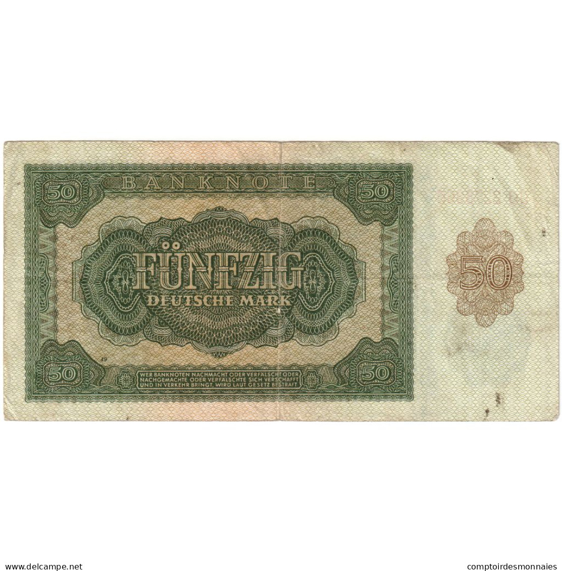 République Démocratique Allemande, 50 Deutsche Mark, 1948, KM:14b, TB+ - 50 Deutsche Mark