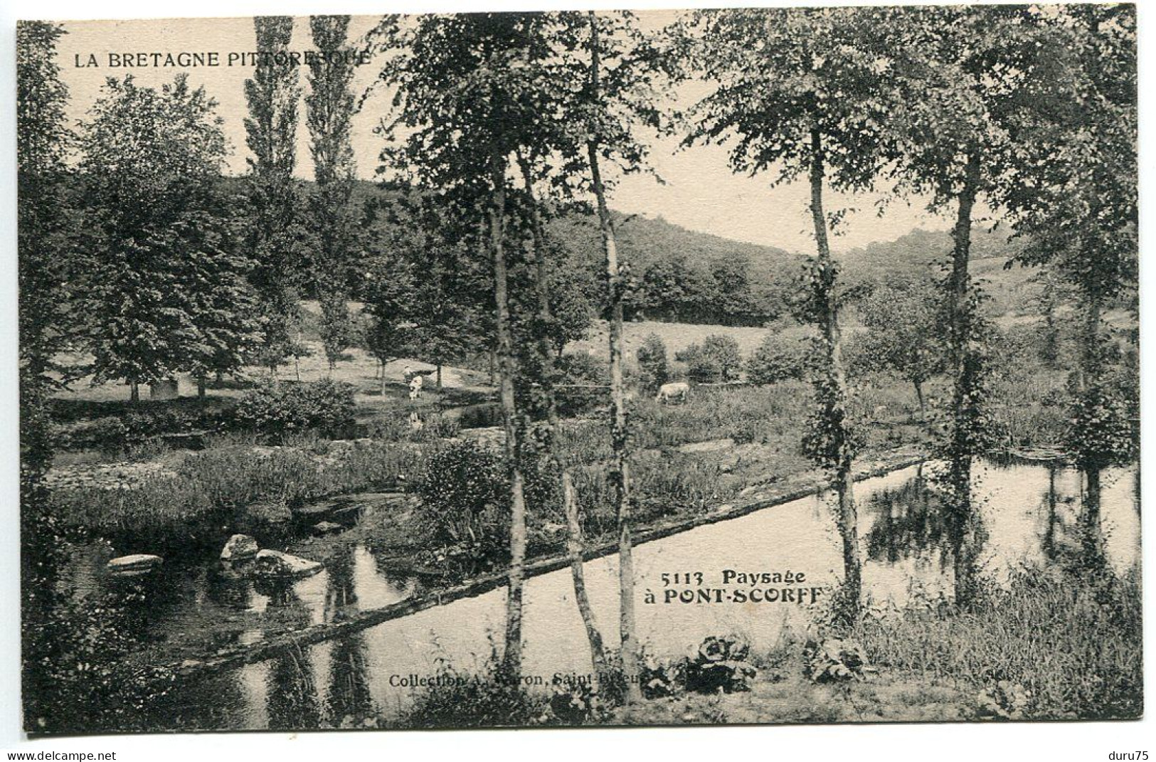 CPA 1916 * Paysage à PONT SCORFF - Ecrite En 1916 * Collection A. Waron - Pont Scorff