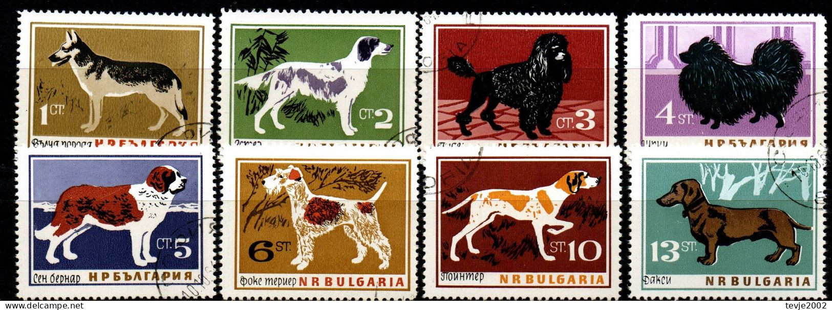Bulgarien 1964 - Mi.Nr. 1462 - 1469 - Gestempelt Used - Tiere Animals Hunde Dogs - Honden