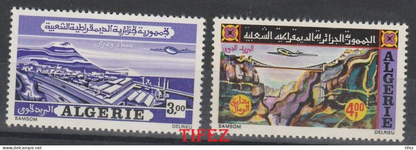 Poste Aérienne N°19/20 (Année 1972) Neufs**MNH : Vue D'Oran (3.00 D.) Et De Constantine (4.00 D.) - Algeria (1962-...)