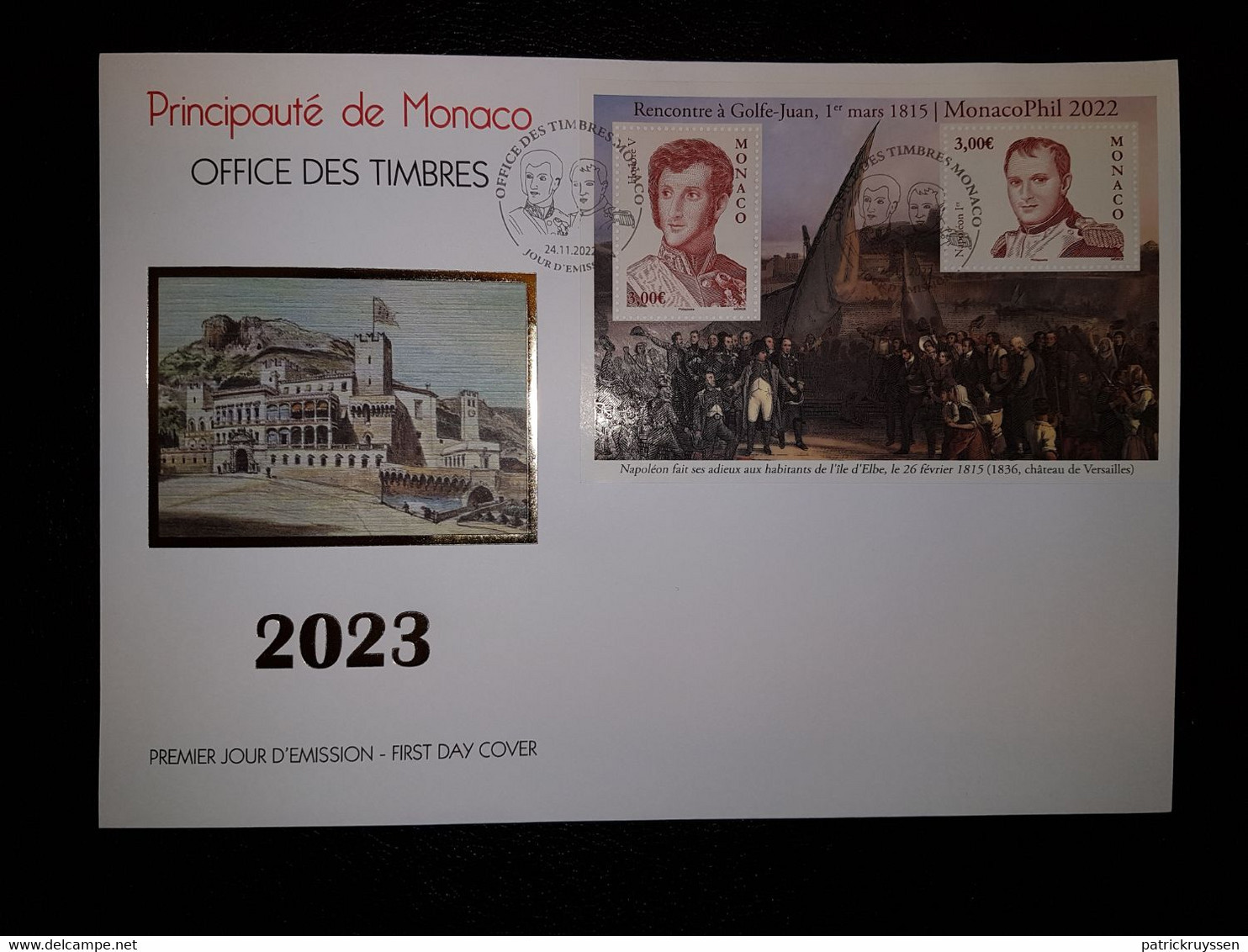 Monaco 2022 Monacophil NAPOLEON King Honore Departure  Island Elba Elbe Ms2v FDC PJ - Unused Stamps