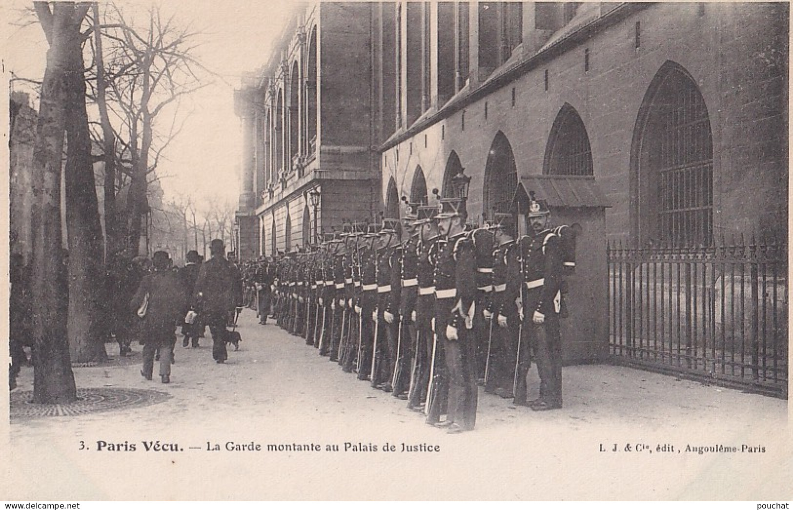 C4-75) PARIS  VECU - LA GARDE MONTANTE AU PALAIS DE JUSTICE  - ( 2 SCANS )  - Straßenhandel Und Kleingewerbe