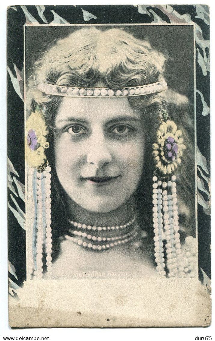 CPA * Géraldine FARRAR Cantatrice Actrice Américaine Portrait * Edit K.V.I.B. 12 Dess. 8018 - Opéra