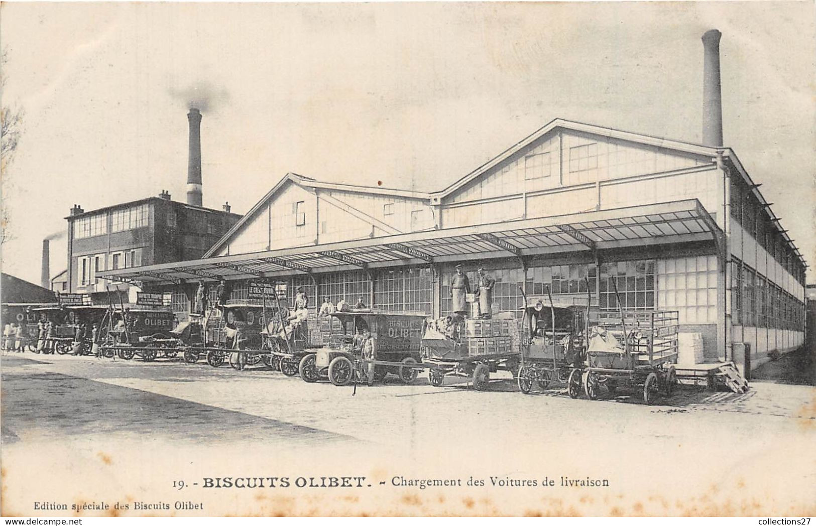 SERIE COMPLETE DE 24 CARTES- BISCUITS OLIBET - PARIS , SURESNES - USINE DE FABRIQUE DE BISCUITS