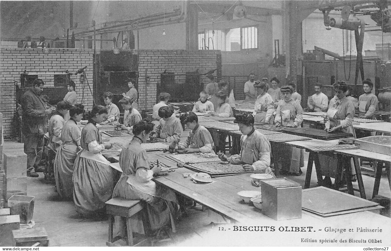 SERIE COMPLETE DE 24 CARTES- BISCUITS OLIBET - PARIS , SURESNES - USINE DE FABRIQUE DE BISCUITS