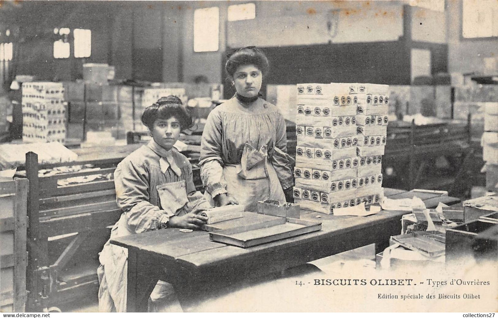 SERIE COMPLETE DE 24 CARTES- BISCUITS OLIBET - PARIS , SURESNES - USINE DE FABRIQUE DE BISCUITS