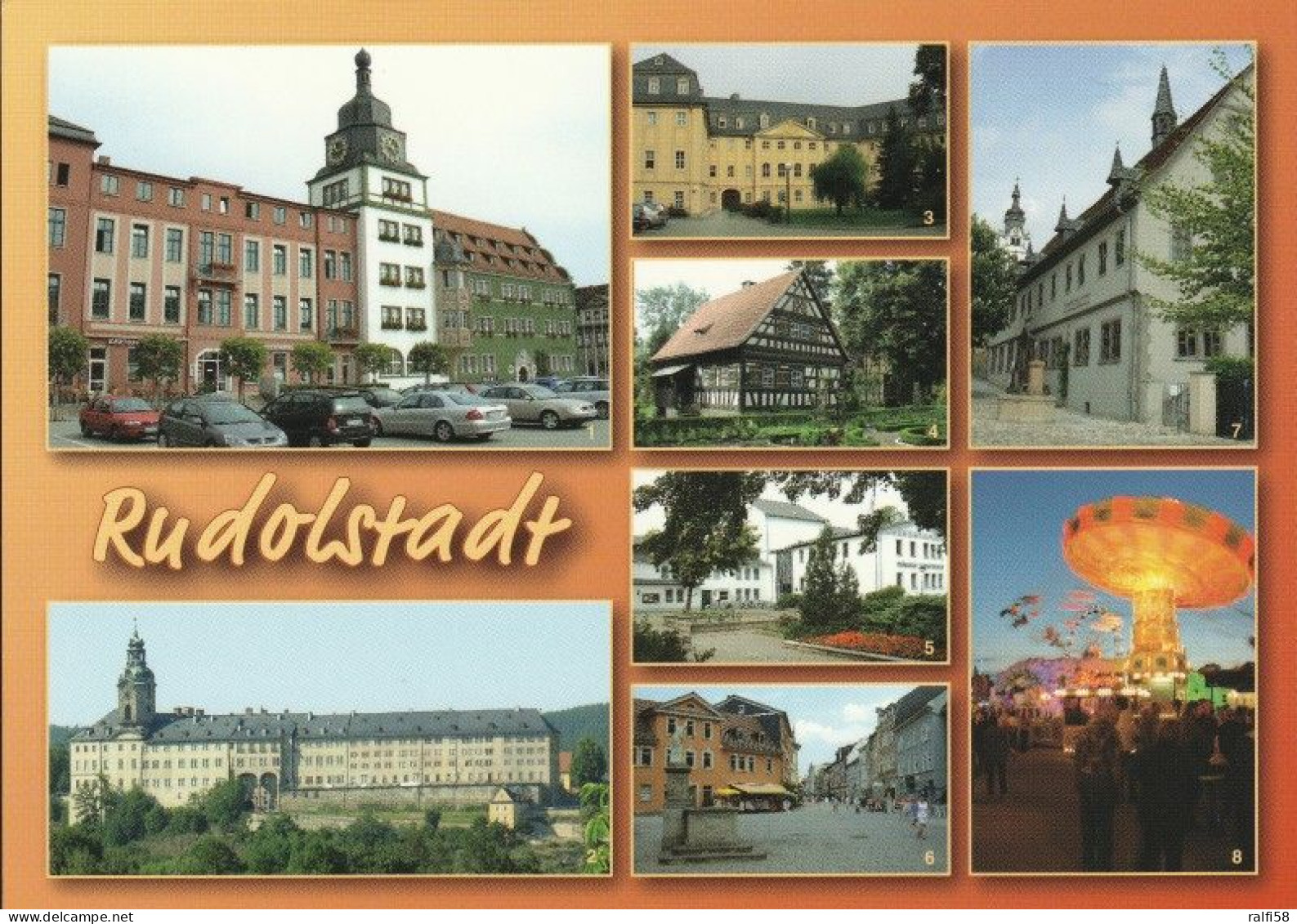 1 AK Germany / Thüringen * Rudolstadt Mit Rathaus, Heidecksburg, Ludwigsburg, Theater, Bauernhäuser, Bibliothek * - Rudolstadt
